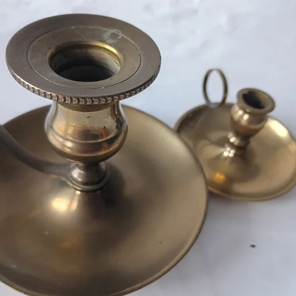 Vintage Brass Candle Holders - Picture 3 of 8